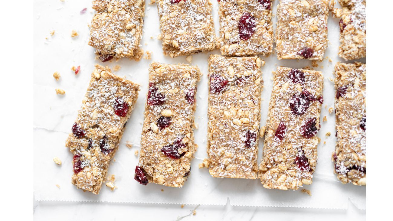 Granola bar with cranberries