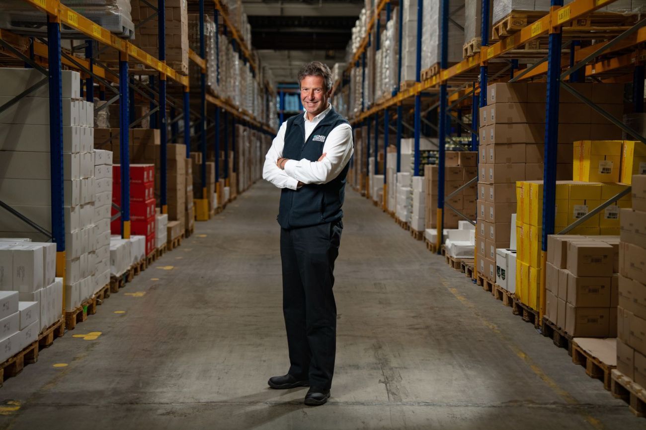 Hendrik in our warehouse