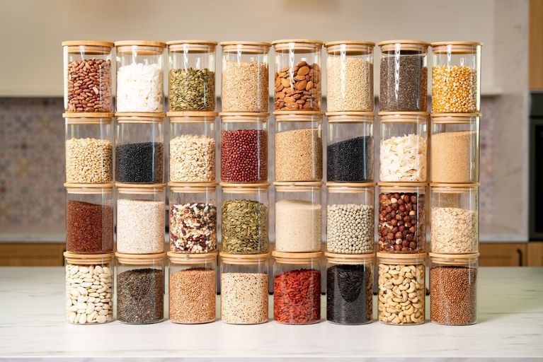 Ingredients in jars