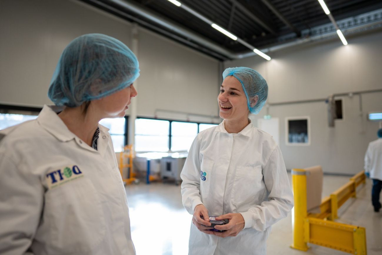 Karin discussing Private Label Packaging options