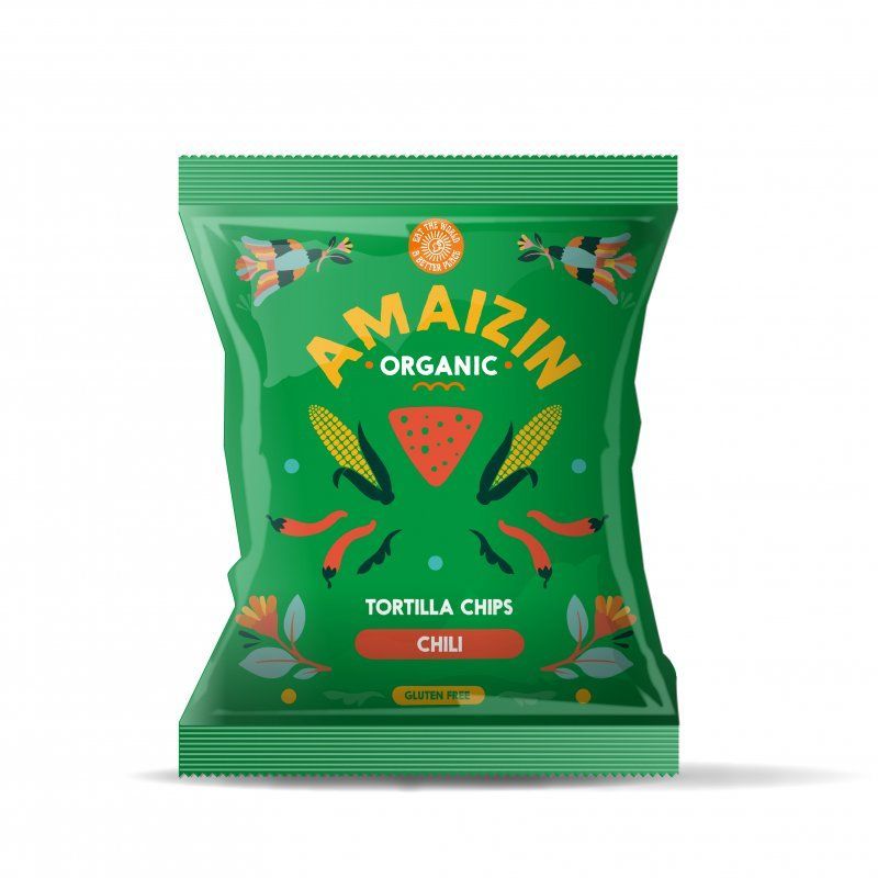 Amaizin Chili corn chips org. 16x75gr