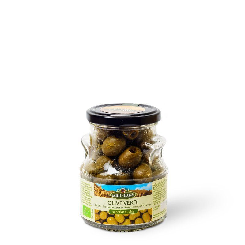 LBI Olives green pitted org. 6x165g