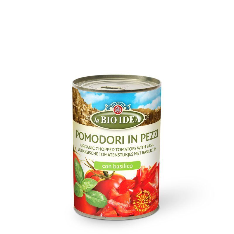 LBI Chopped tomatoes basil org. 12x400g
