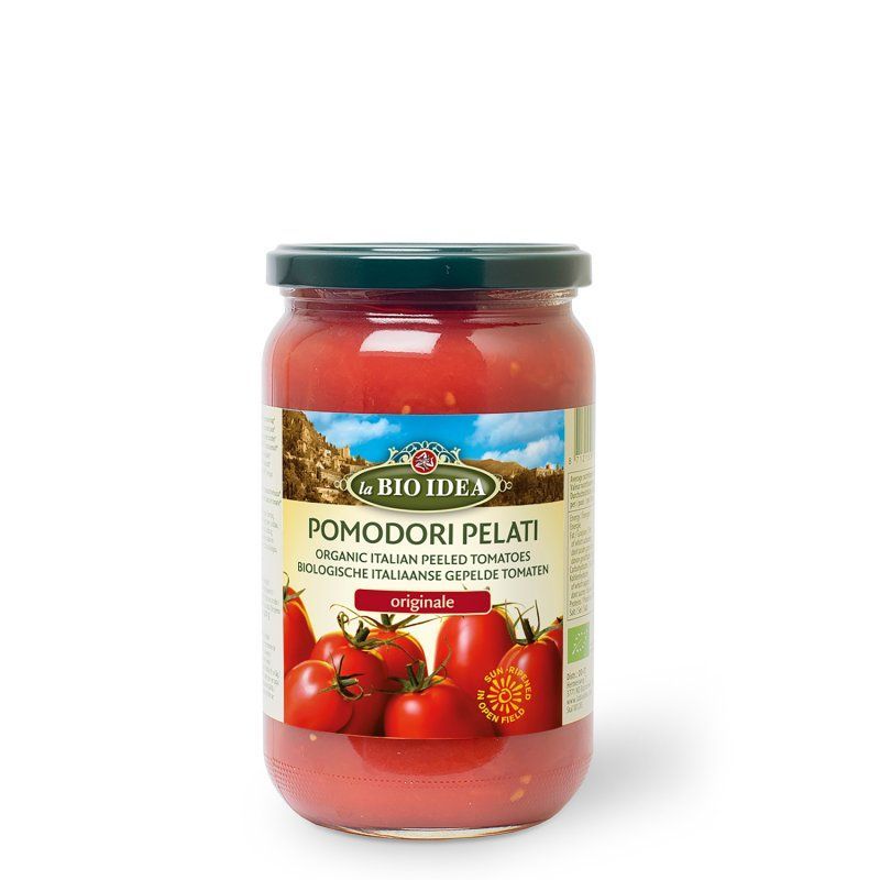 LBI Peeled tomatoes glass org. 6x660g